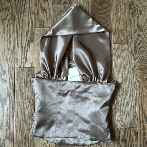 Mixedgals TUBE HALTER SILK TOP - Picture 7 of 16